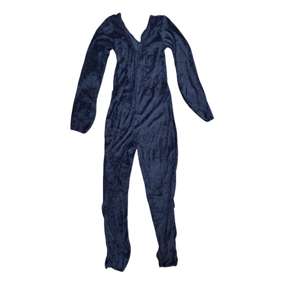 Spirit Halloween/Spencers Black Velvet Jumpsuit Medium/Large Excellent Condition - Picture 3 of 5